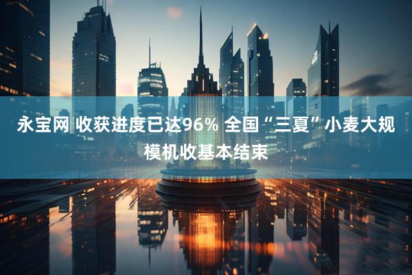 永宝网 收获进度已达96% 全国“三夏”小麦大规模机收基本结束