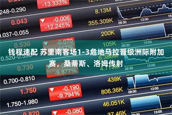 钱程速配 苏里南客场1-3危地马拉晋级洲际附加赛，桑蒂斯、洛姆传射