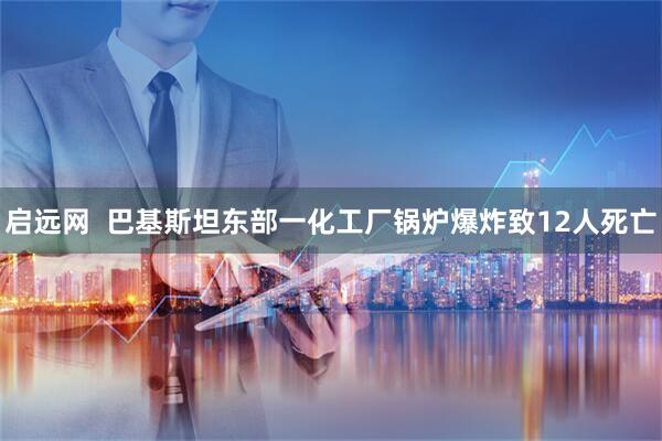 启远网  巴基斯坦东部一化工厂锅炉爆炸致12人死亡